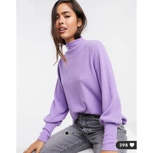 ASOS cozy gorgeous lavender high neck sweater